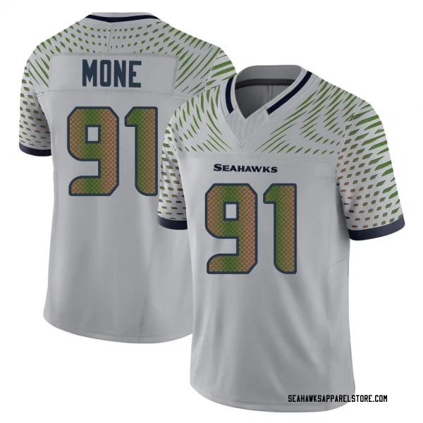 Men's Bryan Mone Seattle Seahawks Limited Gray Wolf 2025 Rivalries Collection Jersey