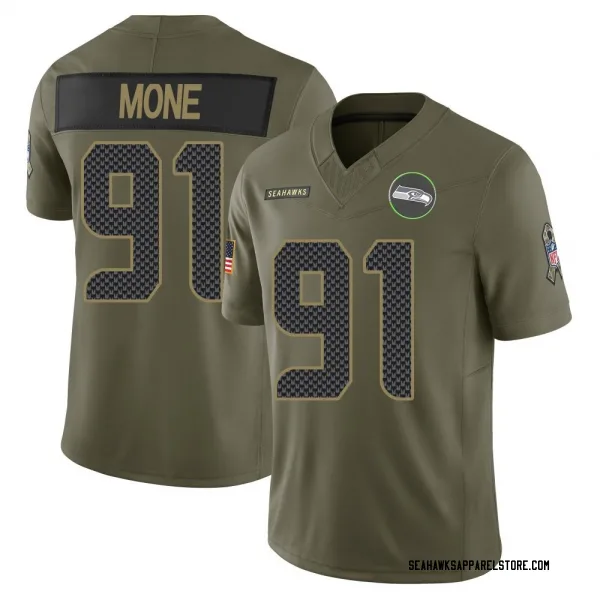 Men's Bryan Mone Seattle Seahawks Limited Olive 2025 Salute to Service Jersey
