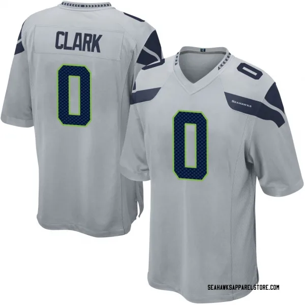 Men's Bud Clark Seattle Seahawks Game Gray Alternate Jersey