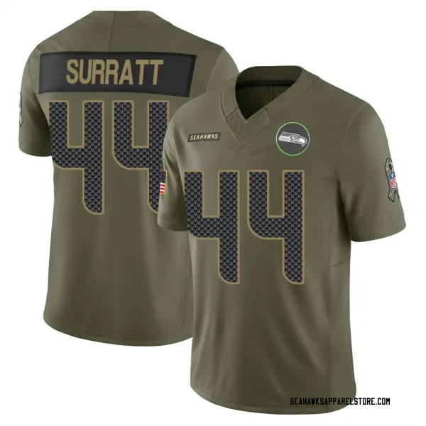 Men's Chazz Surratt Seattle Seahawks Limited Olive 2025 Salute to Service Jersey