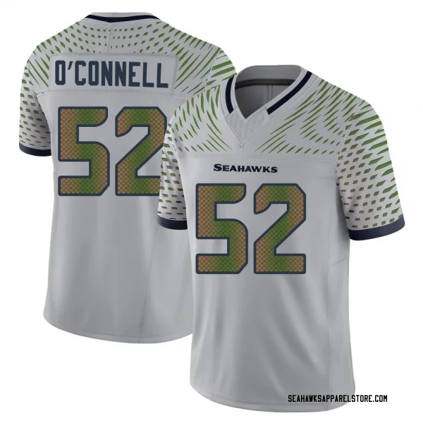 Men's Patrick O'Connell Seattle Seahawks Limited Gray Wolf 2025 Rivalries Collection Jersey