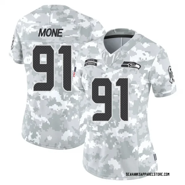 Women's Bryan Mone Seattle Seahawks Limited Arctic Camo 2024 Salute to Service Jersey