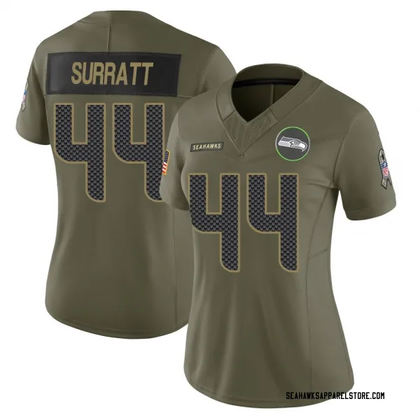 Women's Chazz Surratt Seattle Seahawks Limited Olive 2025 Salute to Service Jersey