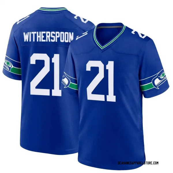 Youth Devon Witherspoon Seattle Seahawks Game Royal Throwback Jersey