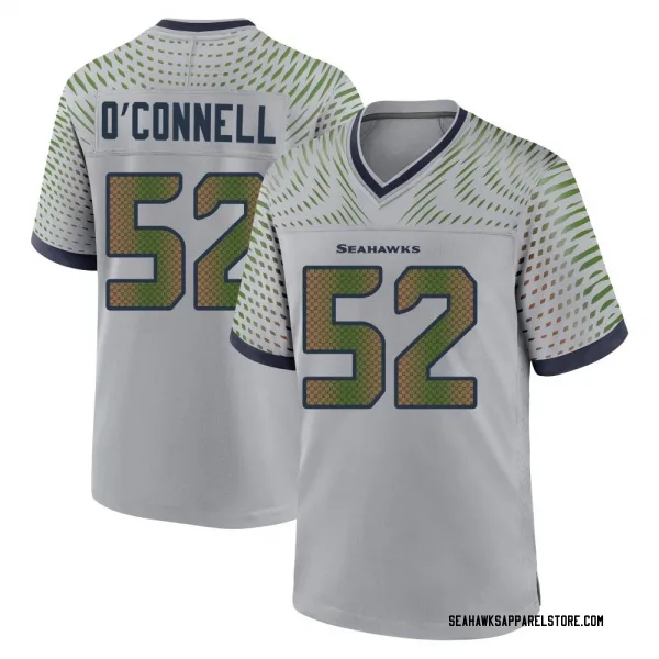 Youth Patrick O'Connell Seattle Seahawks Game Gray Wolf 2025 Rivalries Collection Jersey