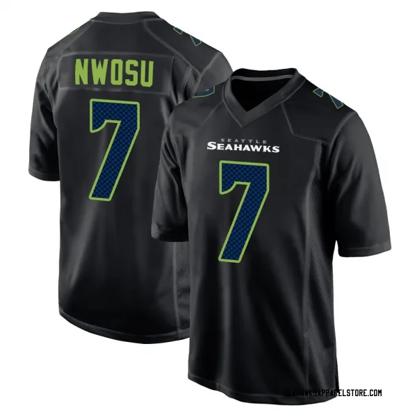Youth Uchenna Nwosu Seattle Seahawks Game Black Carbon Fashion Jersey